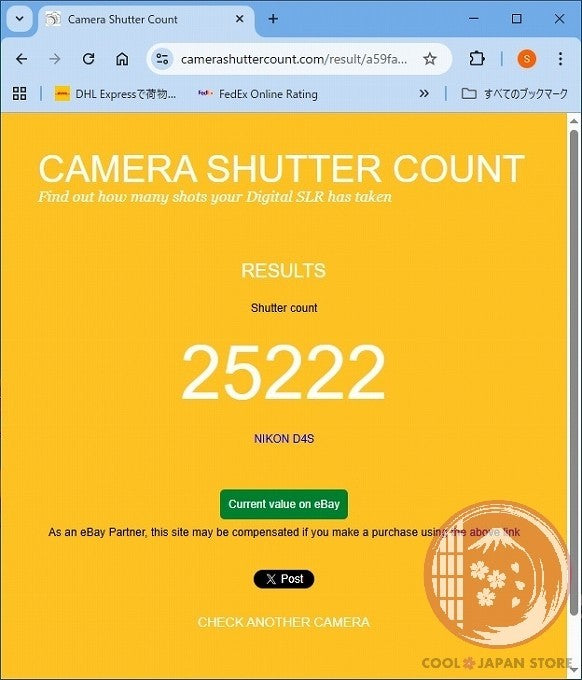 [ 25222 shots MINT+ in Box ] Nikon D4S 16.2MP from Japan Ck65