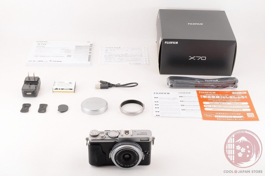 [MINT+ inBox] Fujifilm Fuji X70 16.3MP Compact Digital Camera Silver Japan Cj05