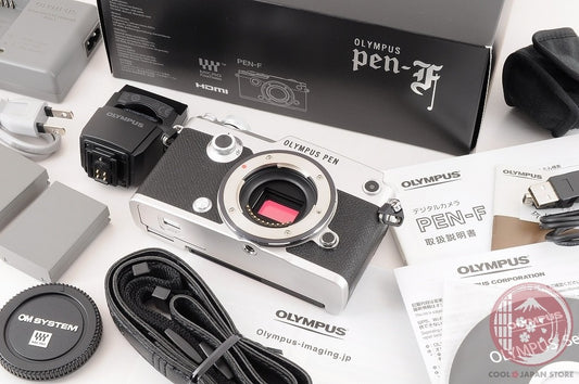 DDU [ 230 shots TOP MINT in Box ] Olympus PEN-F 20.3MP Mirrorless Silver Cj34