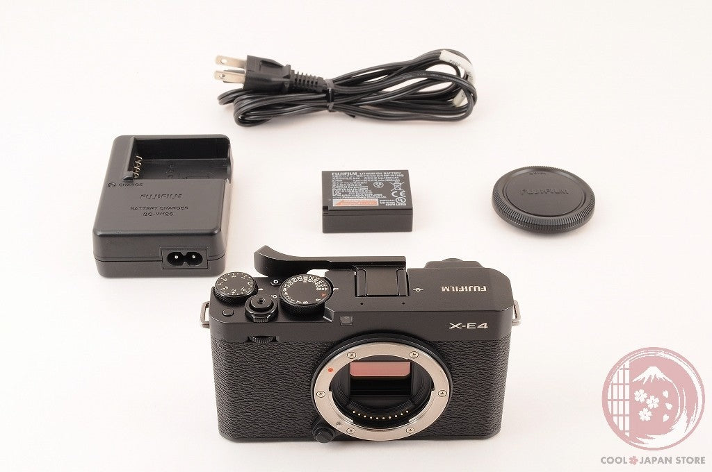 [ 9390 shots MINT w/Charger Cable ] Fujifilm Fuji X-E4 Black 26.1MP Ci27