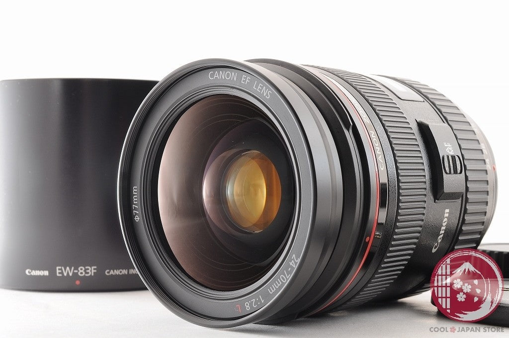 DDU[MINT+ w/Hood Caps] Canon EF 24-70mm f/2.8 L f2.8L USM AF ZoomLens JAPAN Lu38