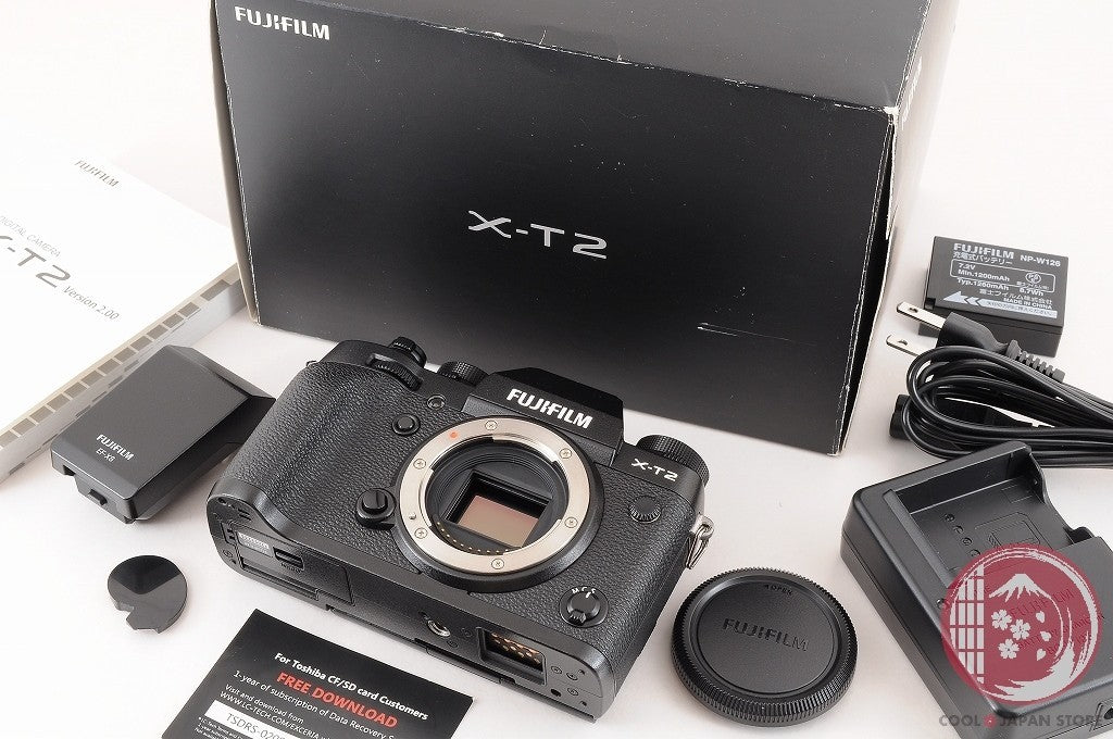 DDU [ 2308 shots MINT+ in Box ] Fujifilm Fuji X-T2 XT2 Black 24.3MP Cj43