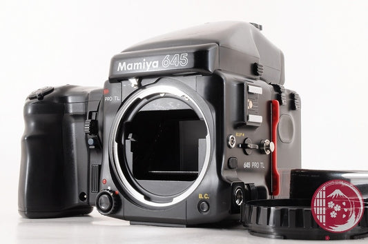 DDU[MINT w/Cap]MAMIYA 645 Pro TL Body w/ AE Finder + Winder + 120Film Back Cj91
