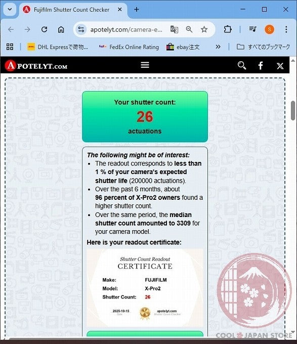 DDU [ Low shots MINT+ in Box]Fujifilm Fuji X-Pro2 XPro2 Black 24.3MP Japan Cj50