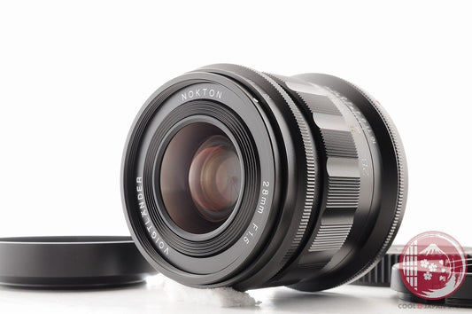 DDU[TOP MINT w/ Hood Caps] Voigtlander NOKTON 28mm f/1.5 NIKON from Japan Ls91