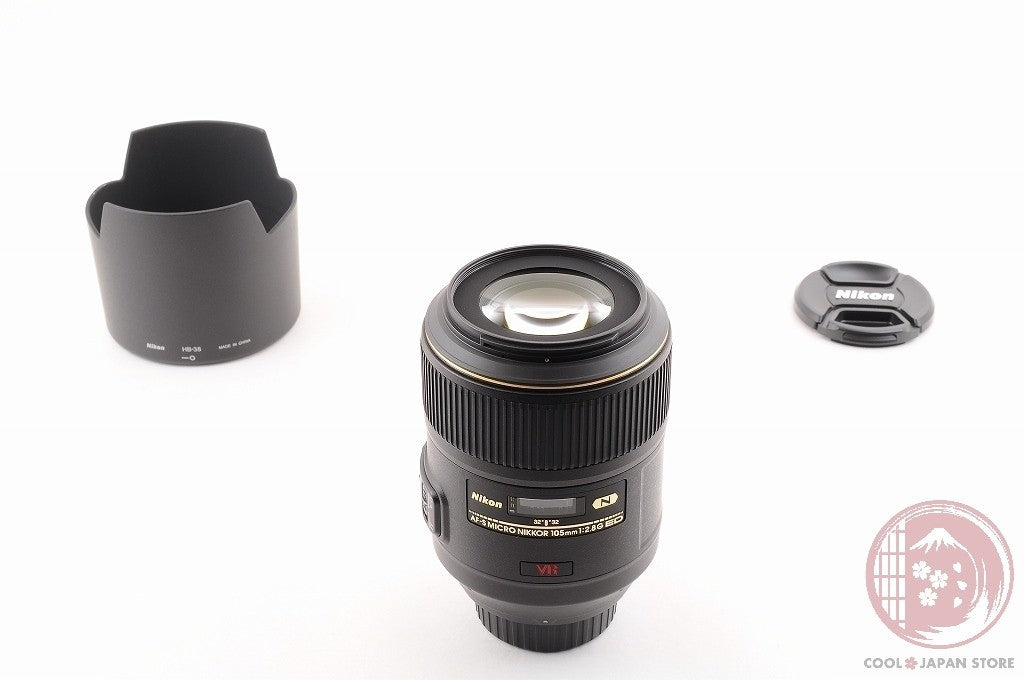 [MINT w/Hood Caps] Nikon AF-S Micro 105mm f/2.8 G IF ED VR Macro from Japan Lw78
