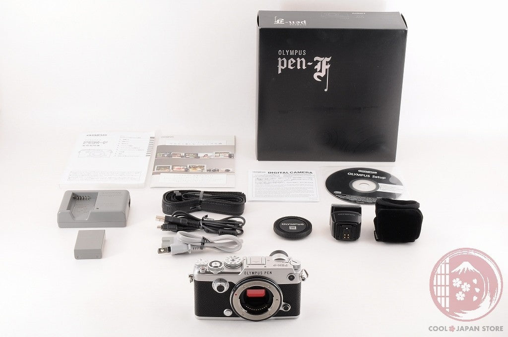 DDU [ 9944 shots MINT+ in Box ] Olympus PEN-F 20.3MP Mirrorless Silver Cj38