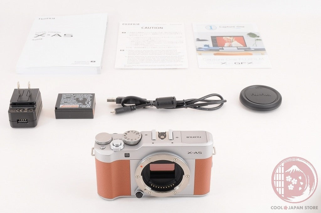 DDU [MINT+ w/Cable Manuals] Fujifilm Fuji X-A5 Brown 24.2MP Digital Camera Cj66