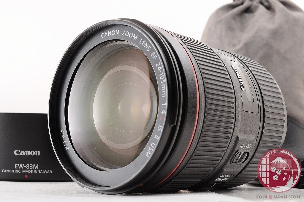 [MINT+ w/ Hood Pouch] Canon EF 24-105mm f/4 L II IS USM from Japan Ly60