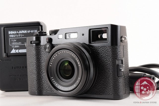 [3100 shots TOP MINT w/ Charger Cable ] Fujifilm Fuji X100F Black 24.3MP Ck34