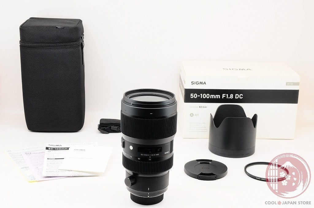DDU [TOP MINT w/ Filter in Box] Sigma 50-100mm f/1.8 DC HSM Art NIKON Lt52