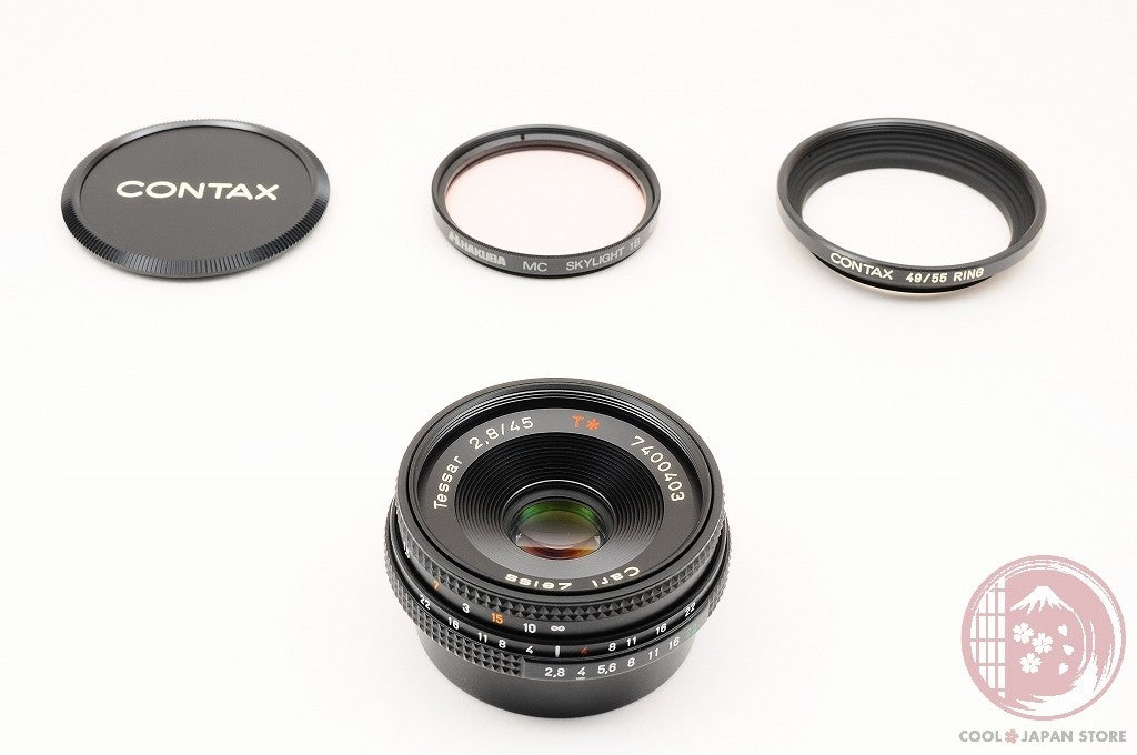 DDU [MINT+ w/ Hood Filter] Contax Tessar 45mm f/2.8 MMJ from Japan Lt41