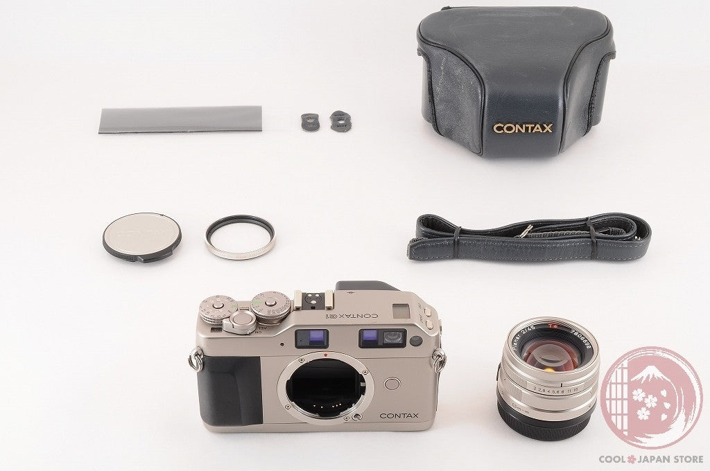 DDU[MINT+ w/Case Strap]Contax G1 Green Label + f/2 45mm from Japan Cj88