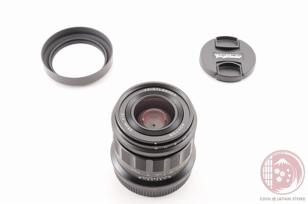 DDU[TOP MINT w/ Hood Caps] Voigtlander NOKTON 28mm f/1.5 NIKON from Japan Ls91