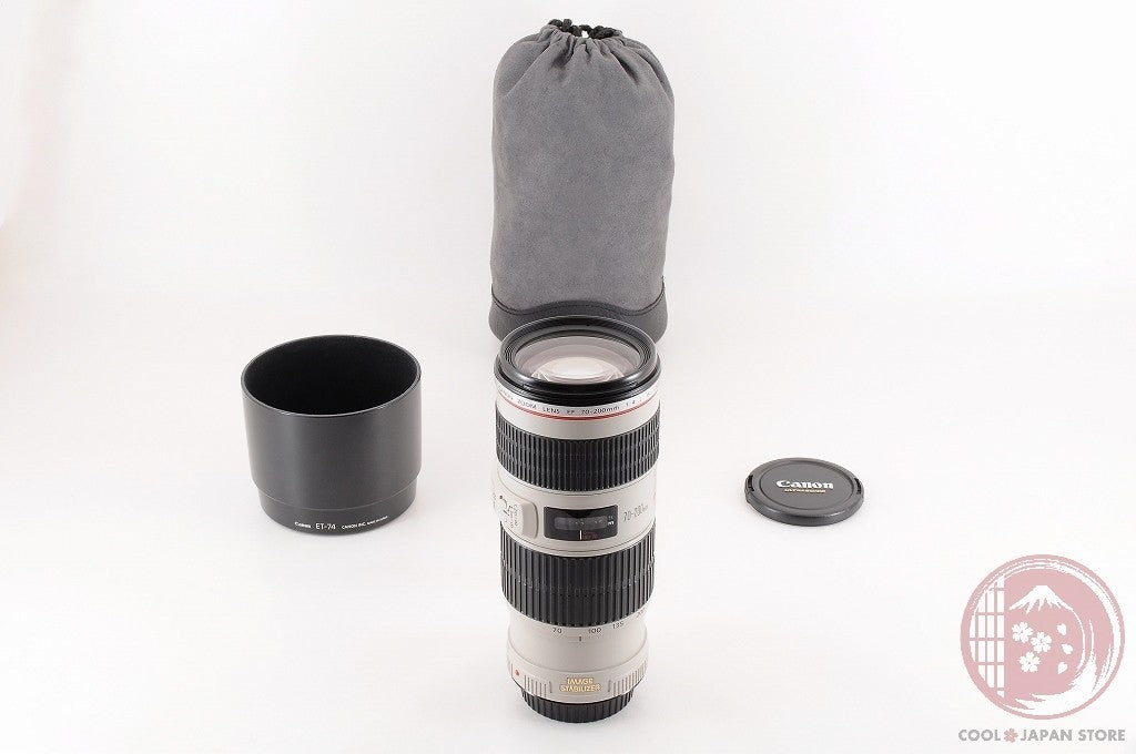 DDU [TOP MINT w/Hood Pouch]Canon EF 70-200mm f/4 L IS USM from Japan Lu66