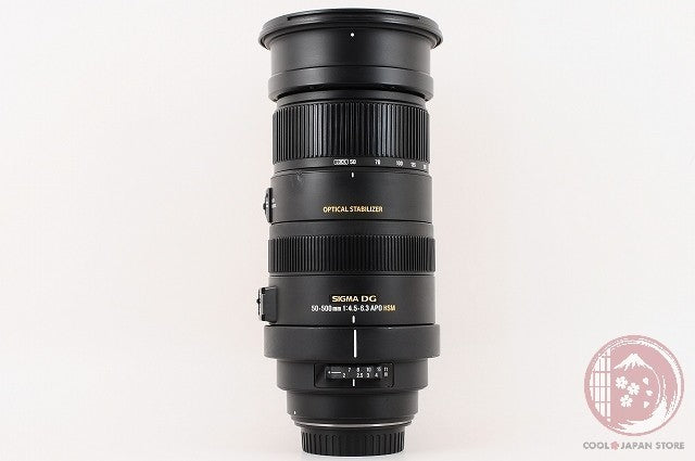 [EXC5 w/ Hood Case] Sigma APO 50-500mm f/4.5-6.3 DG OS HSM CANON EF Japan Lv47
