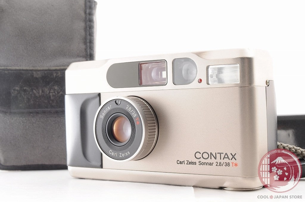 DDU[MINT w/Strap Case] Contax T2 Silver from Japan Cj54