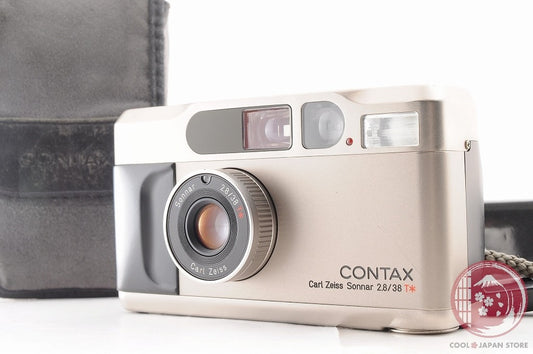 DDU[MINT w/Strap Case] Contax T2 Silver from Japan Cj54