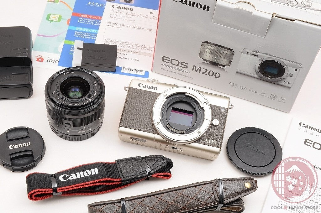 [TOP MINT w/ 15-45mm in Box] Canon EOS M200 Gold from Japan Cl95