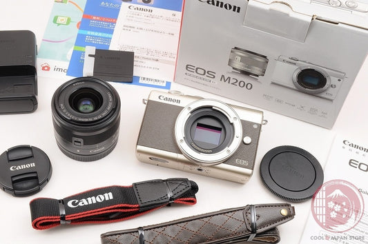 [TOP MINT w/ 15-45mm in Box] Canon EOS M200 Gold from Japan Cl95