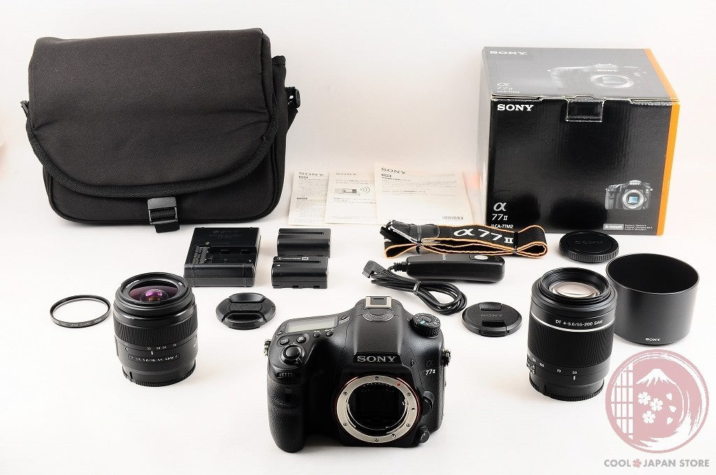 [ 22044 shots MINT w/2 Lens in Box ]Sony Alpha a77 II ILCA-77M2 Body Black Cl29