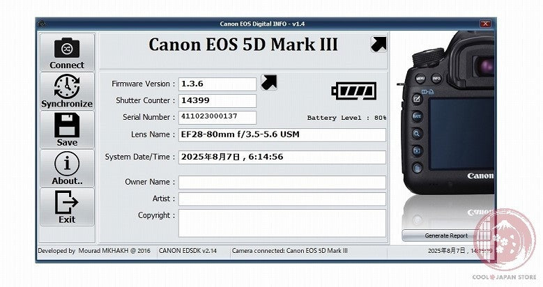 [ 14399 shots TOP MINT in Box] Canon EOS 5D MARK III 22.3 MP Digital SLR Cf00