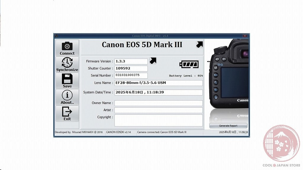 [ 109592 shots MINT in Box]Canon EOS 5D MARK III 22.3 MP Digital SLR Camera Cg40