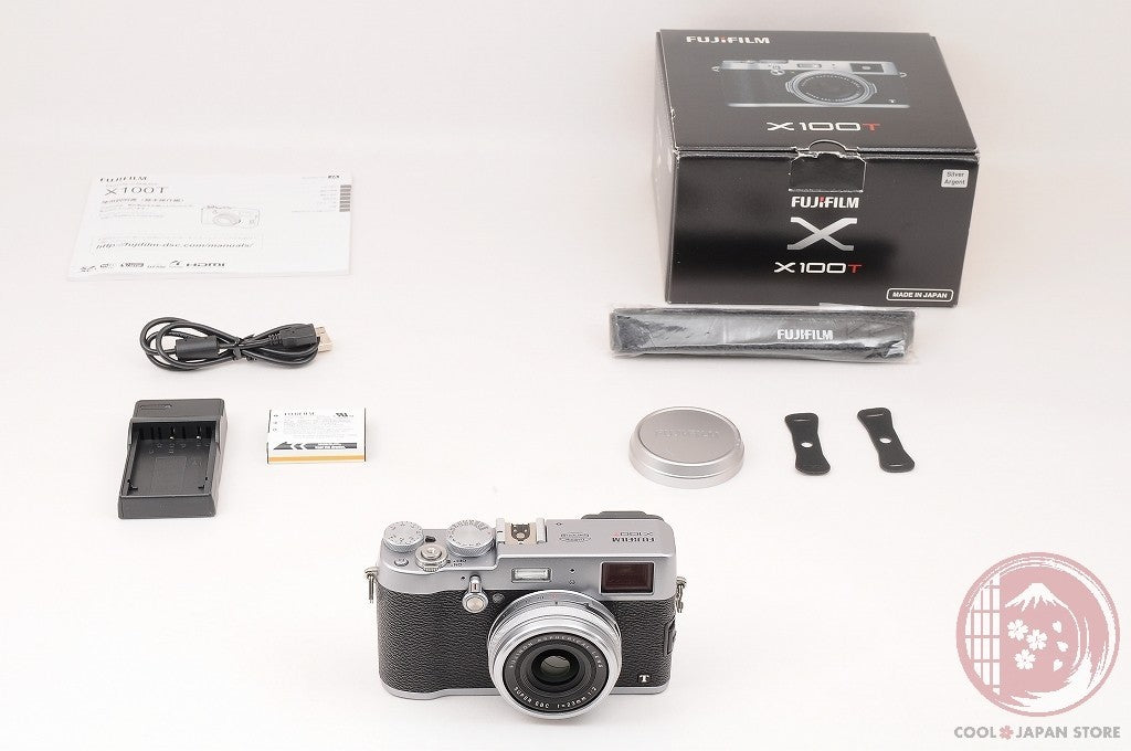 [ 1500 shots MINT+ in Box ] Fujifilm Fuji X100T X-100T Silver 16.3MP Cm04