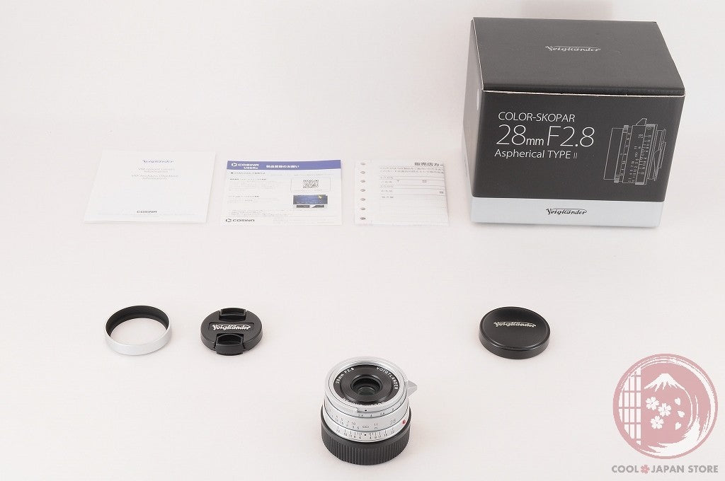 DDU[TOP MINT in Box] Voigtlander COLOR-SKOPAR 28mm f/2.8 VM II Silver Japan Lu19