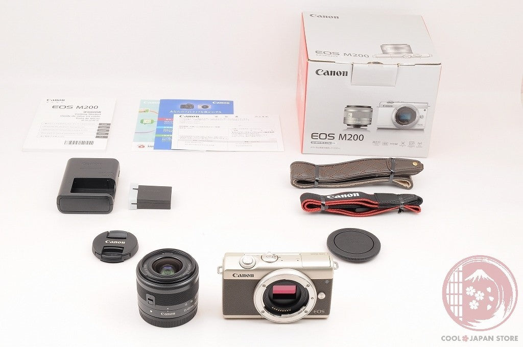 [TOP MINT w/ 15-45mm in Box] Canon EOS M200 Gold from Japan Cl95