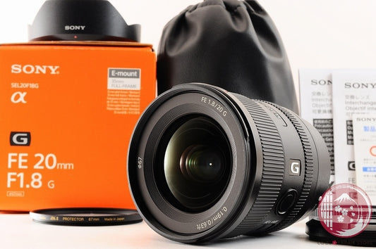 [TOP MINT w/Filter in Box] Sony FE 20mm f/1.8 G SEL20F18G from Japan Lt32