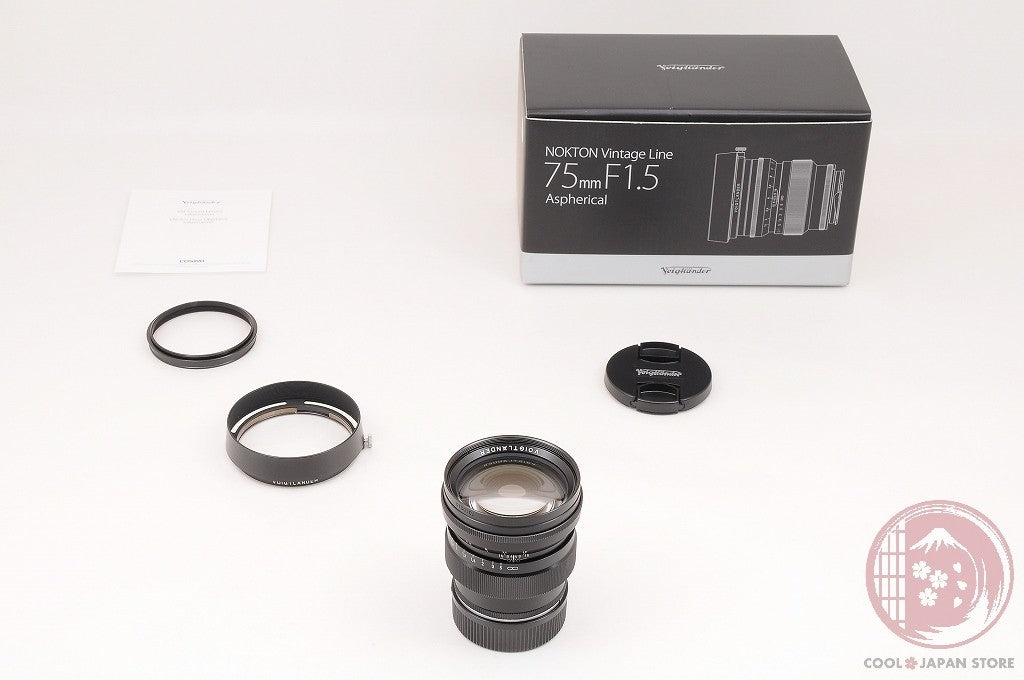 [MINT+ in Box] Voigtlander NOKTON 75mm f/1.5 VM Black from Japan Ly61