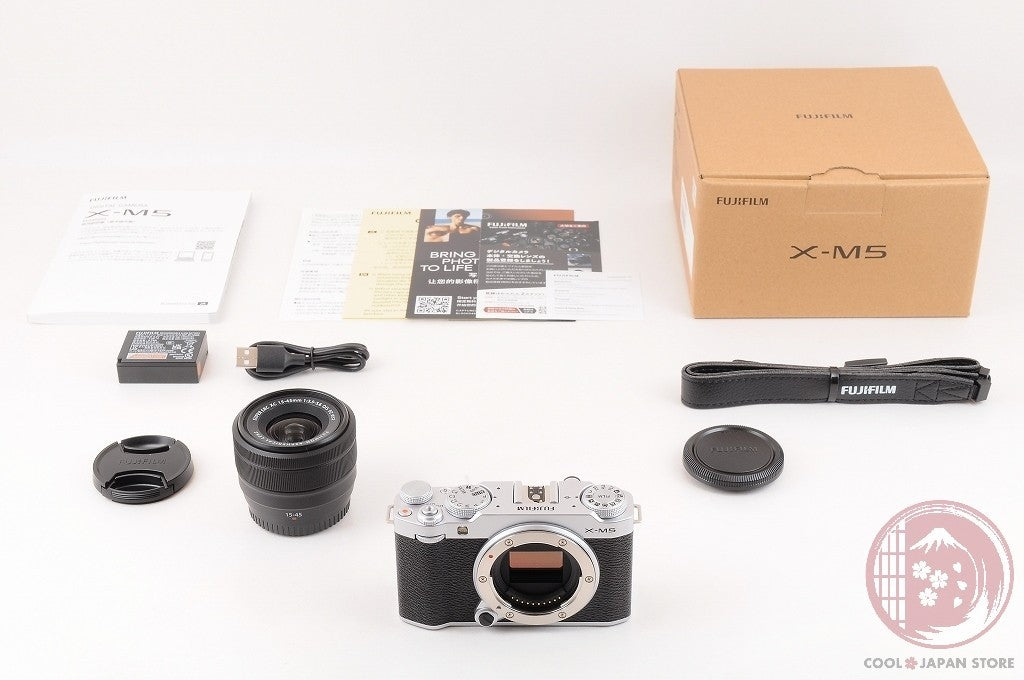 [ 671 shots TOP MINT in Box ] Fujifilm Fujifilm X-M5 silver XC 15-45mm　Cl47