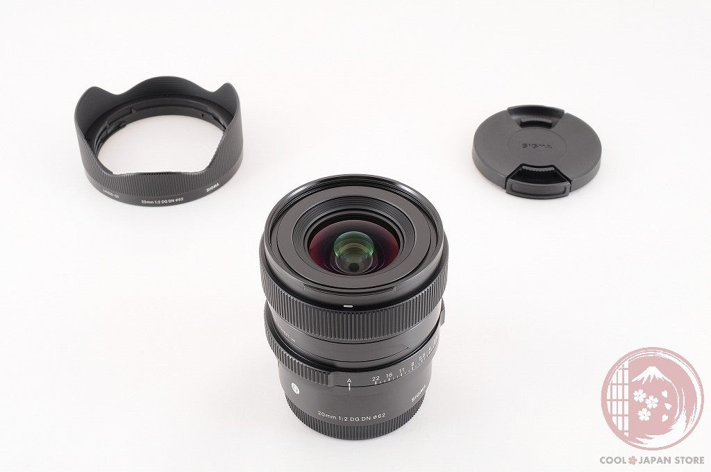 DDU[MINT+ w/Hood Caps] Sigma 20mm f/2 DG DN Contemporary SONY from Japan Lu36