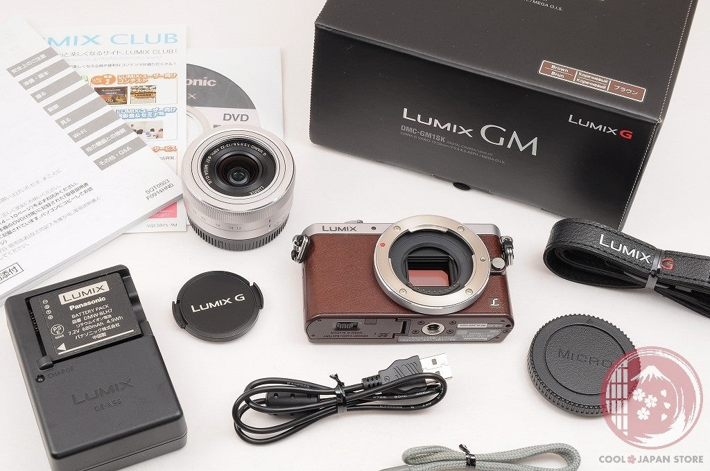 English OK[ 1472 shots MINT  w/ 12-32mm in Box ] Panasonic DMC GM1S Brown Cl98