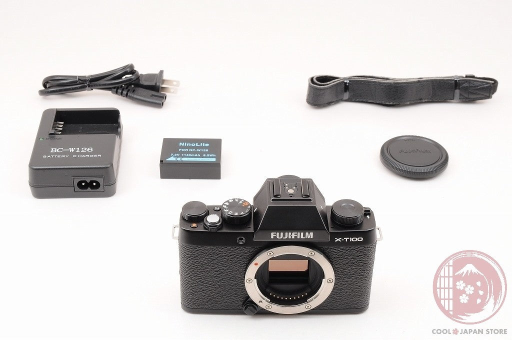 [TOP MINT w/ Strap Charger] Fujifilm Fujifilm X-T100 Black from Japan Cl52