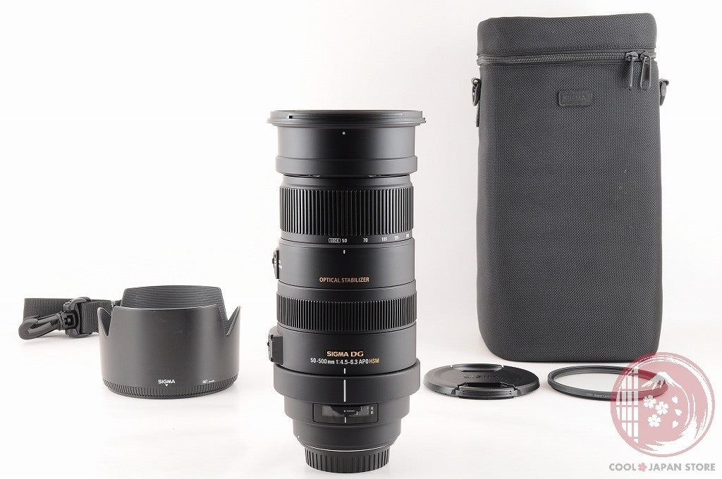 DDU[MINT w/Hood Case] Sigma APO 50-500mm f/4.5-6.3 DG OS HSM CANON EF  Lt81