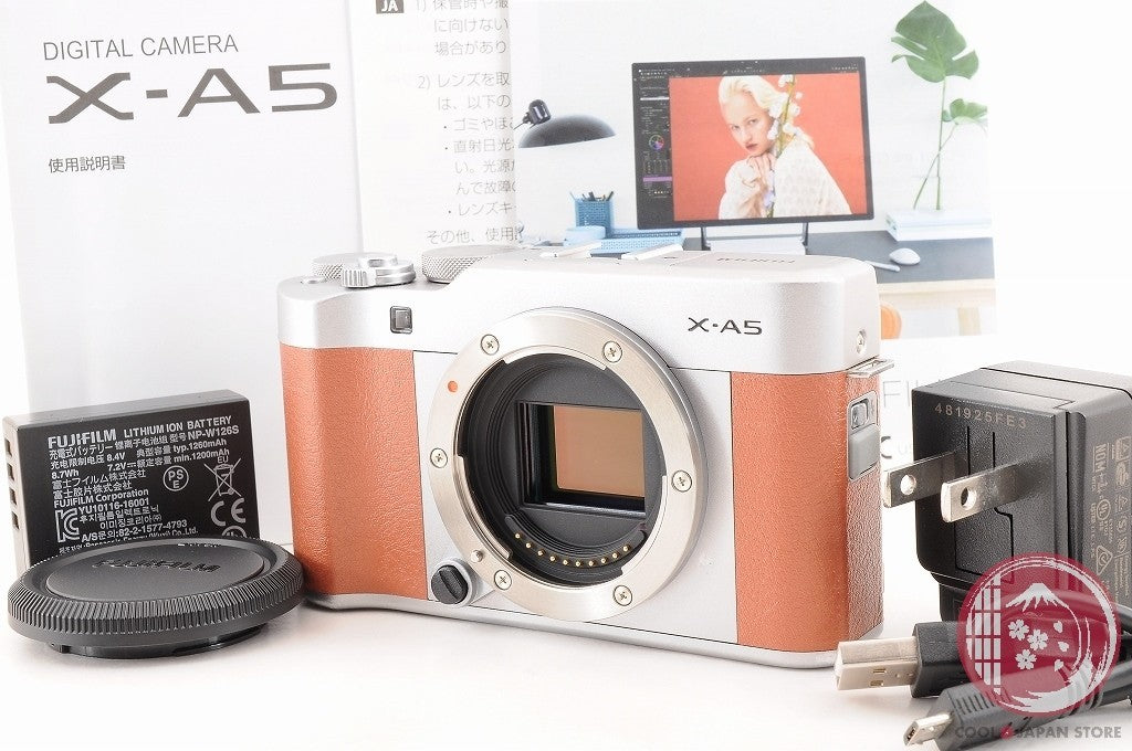 DDU [MINT+ w/Cable Manuals] Fujifilm Fuji X-A5 Brown 24.2MP Digital Camera Cj66