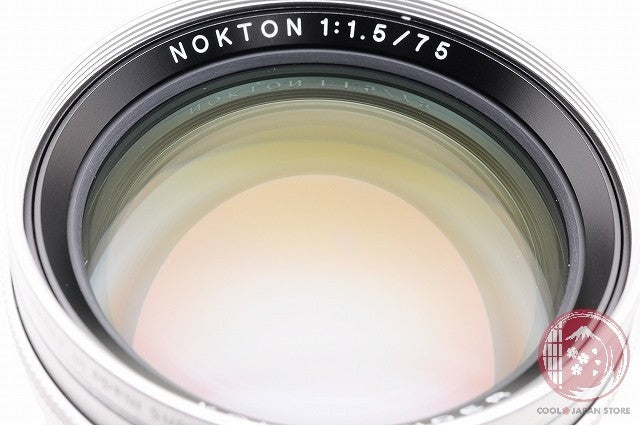 [MINT w/ Hood Caps] Voigtlander NOKTON 75mm f/1.5 VM Silver from Japan Lv69