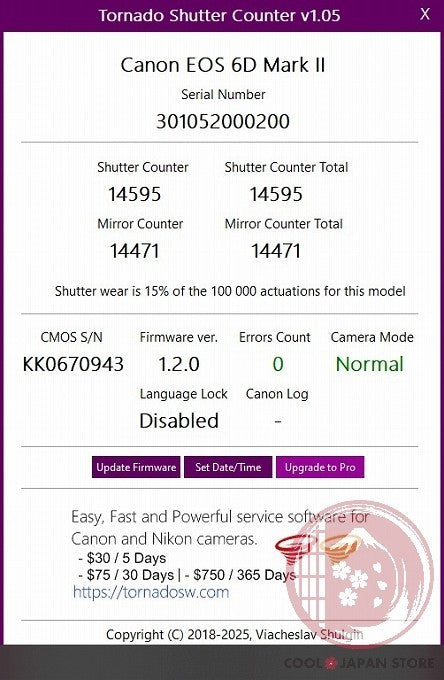 DDU[ 14595 shots MINT+ in Box ] CANON EOS 6D Mark II 26.2MP Digital SLR Cj64