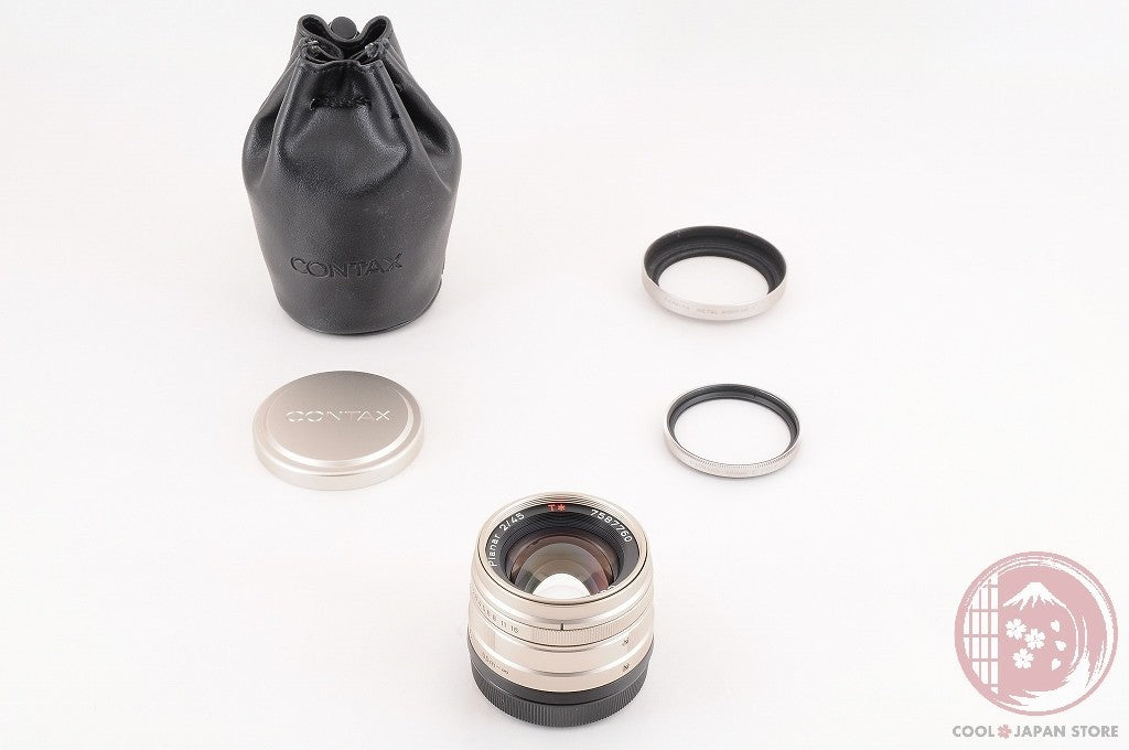 [MINT w/ Hood Filter] Contax Carl Zeiss Planar T* 45mm f2 for G1 G2 JAPAN Lt45