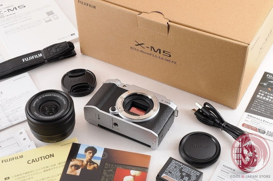 [ Low shots TOP MINT w/ 15-45mm in Box ] Fujifilm Fuji X-M5 silver XC Cm02