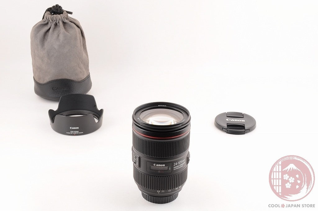 [MINT+ w/ Hood Pouch] Canon EF 24-105mm f/4 L II IS USM from Japan Ly60