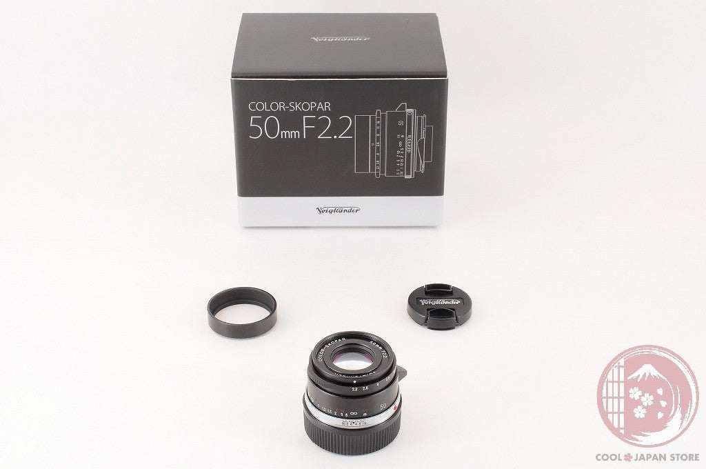 DDU[TOP MINT in Box] Voigtlander COLOR-SKOPAR 50mm f/2.2 VM Black  Japan Lu20