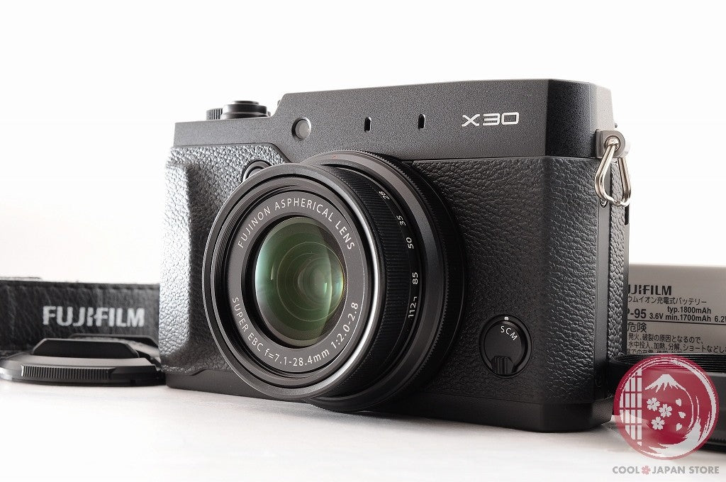 [MINT+ w/ Hood Strap] Fujifilm Fuji X30 Black 12.0MP Digital Camera Cm26