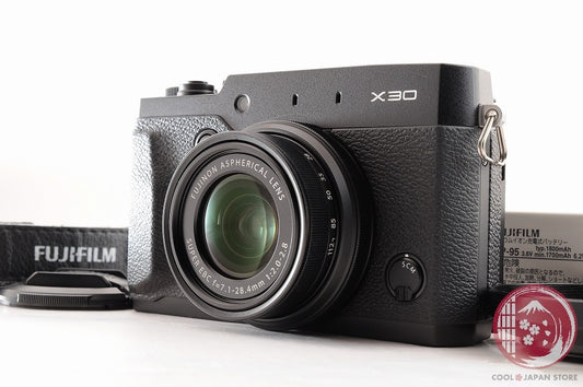 [MINT+ w/ Hood Strap] Fujifilm Fuji X30 Black 12.0MP Digital Camera Cm26