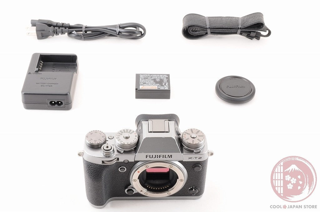 [ Low shots MINT w/ Strap ] Fujifilm Fuji X-T2 XT2 Graphite Silver Edition Ci93